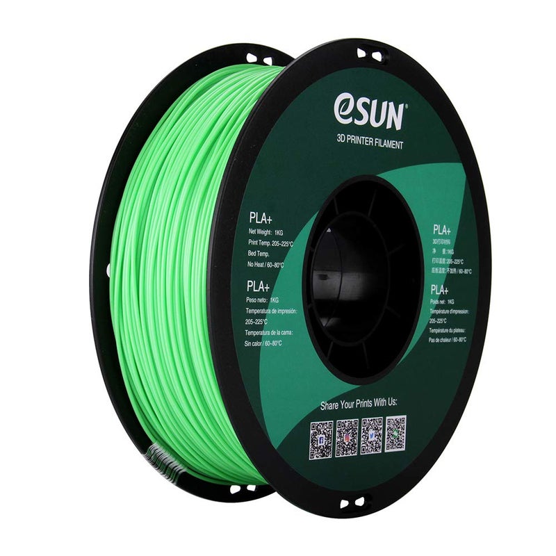 eSUN PLA PRO (PLA+) 3D Printer Filament, Dimensional Accuracy +/- 0.03mm, 1kg Spool, 1.75mm, Peak Green/Light Green, Pantone 359C - Image 1
